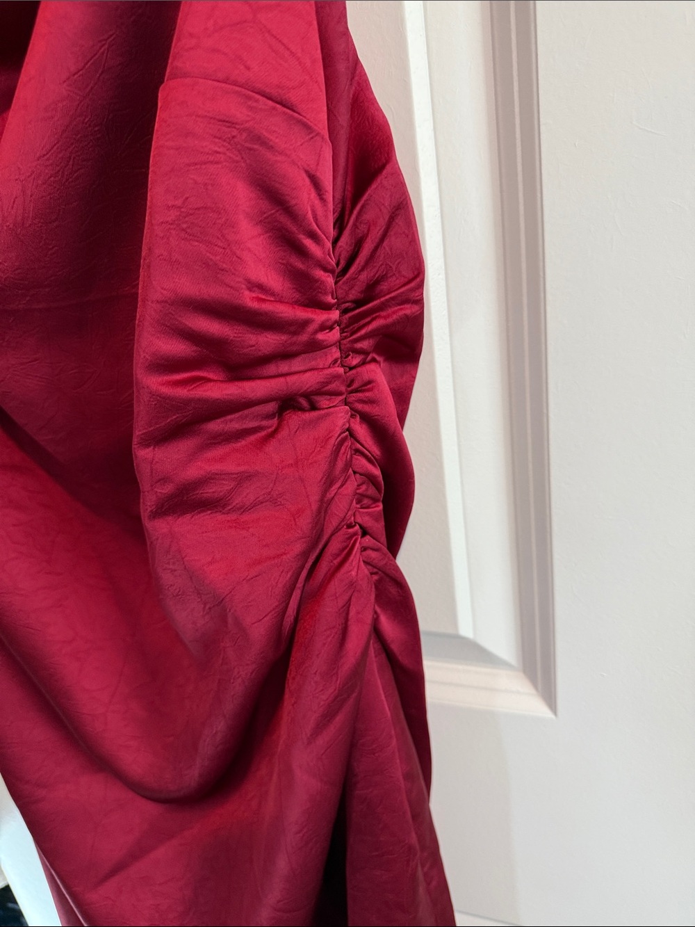 LOFT Sleeveless Cowl Neck Midi Dress in Deep Wine - Picture 3 of 6